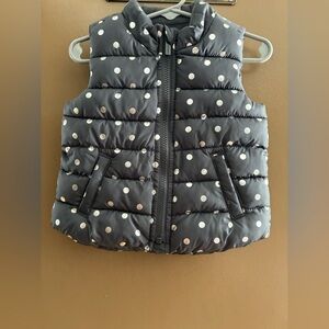 Old Navy Charcoal Polka Dot Kids Vest